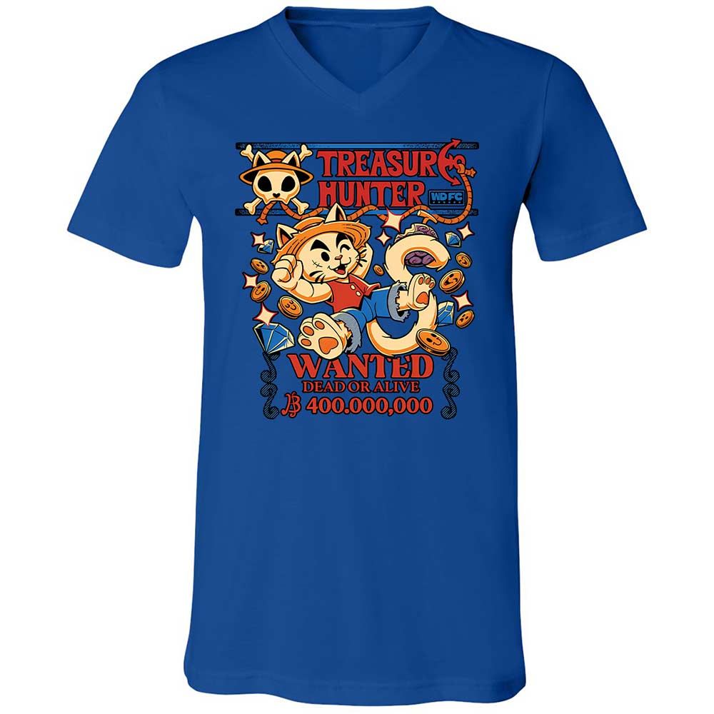 Unisex V-Neck T-Shirt - URXZNLMV - True Royal - 4