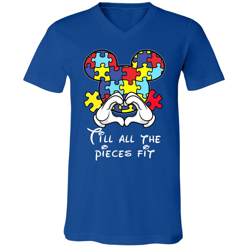 Unisex V-Neck T-Shirt - 358P94P9 - True Royal - 4