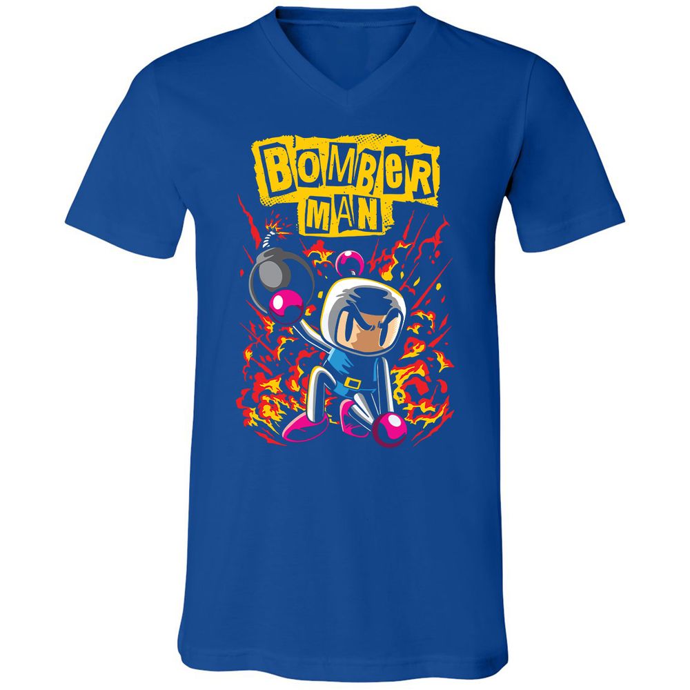 Unisex V-Neck T-Shirt - 7Q7M147A - True Royal - 4