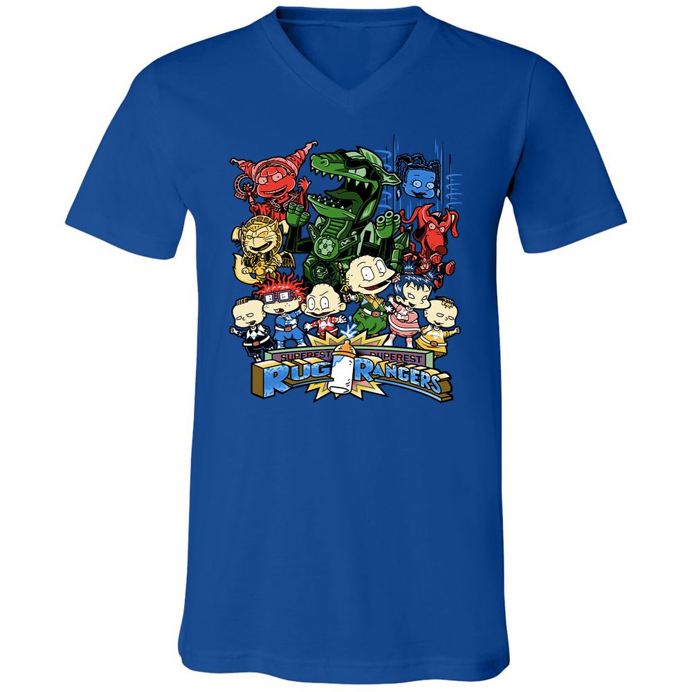 Unisex V-Neck T-Shirt - XFUJG6YF - True Royal - 4