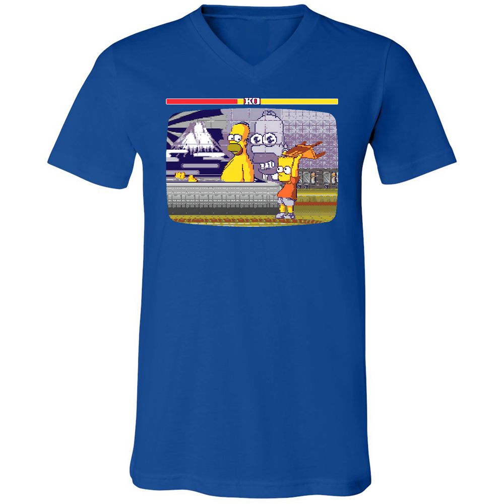 Unisex V-Neck T-Shirt - EF6UCR3M - True Royal - 4