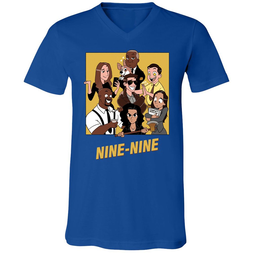 Unisex V-Neck T-Shirt - 4BV5DV12 - True Royal - 4