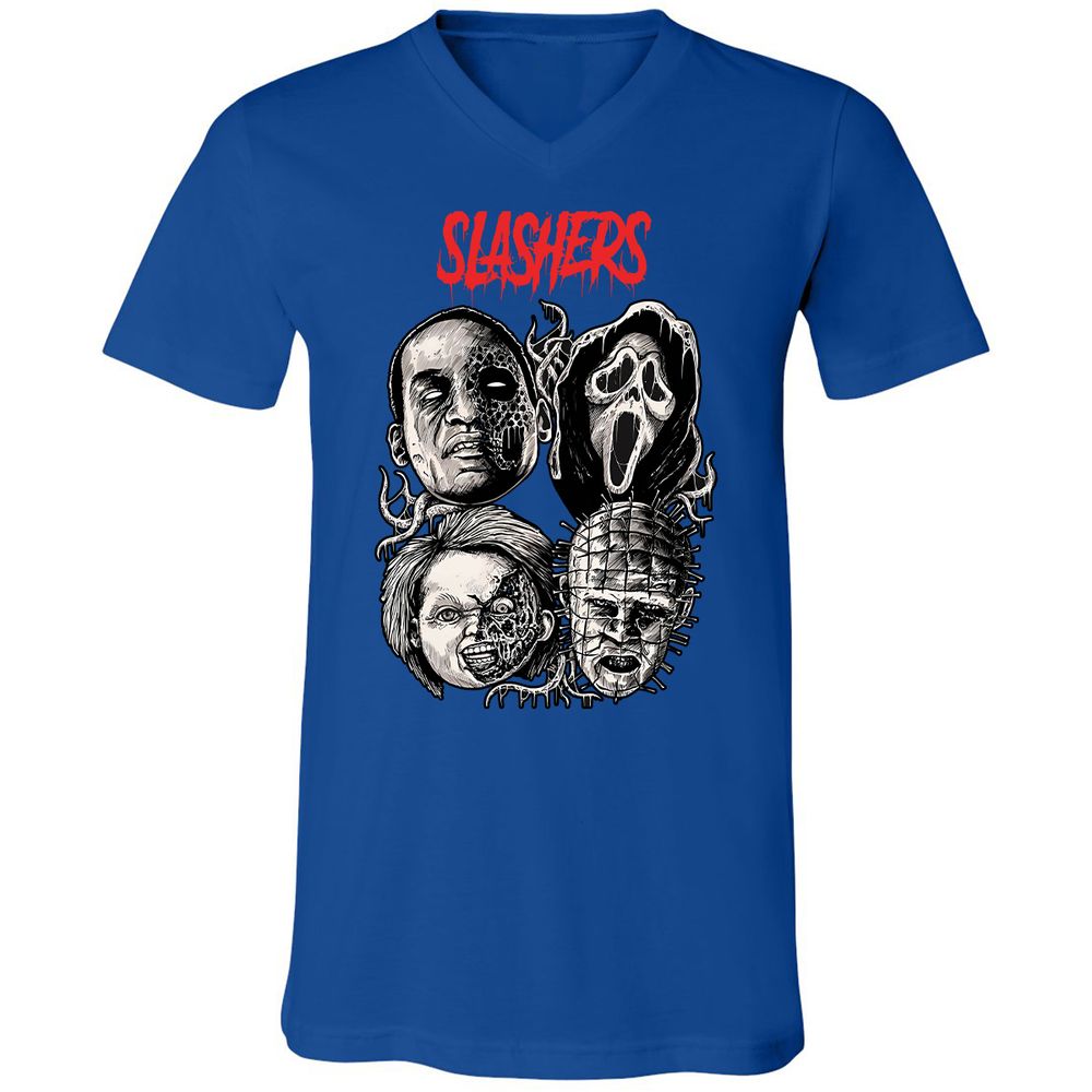 Unisex V-Neck T-Shirt - 89RMY1UV - True Royal - 4