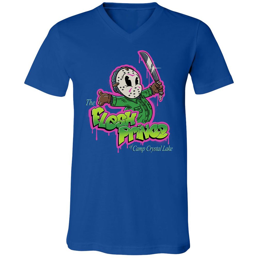 Unisex V-Neck T-Shirt - WJ7AT1HD - True Royal - 4