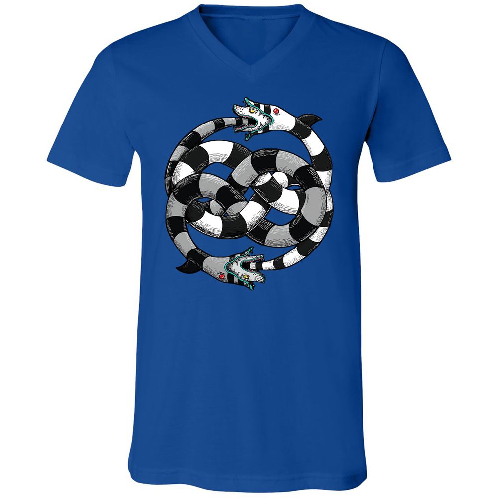 Unisex V-Neck T-Shirt - UXD4TBTZ - True Royal - 4