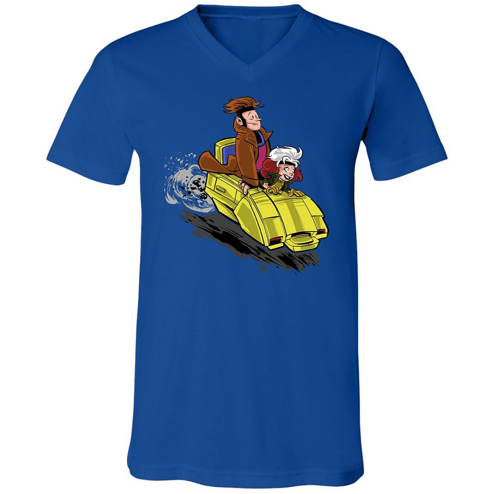 Unisex V-Neck T-Shirt - LWV6KYN9 - True Royal - 4