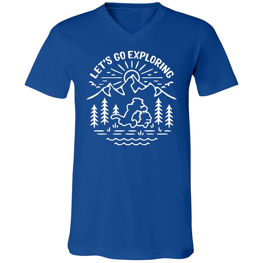 Unisex V-Neck T-Shirt - GEE99RSA - True Royal - 4