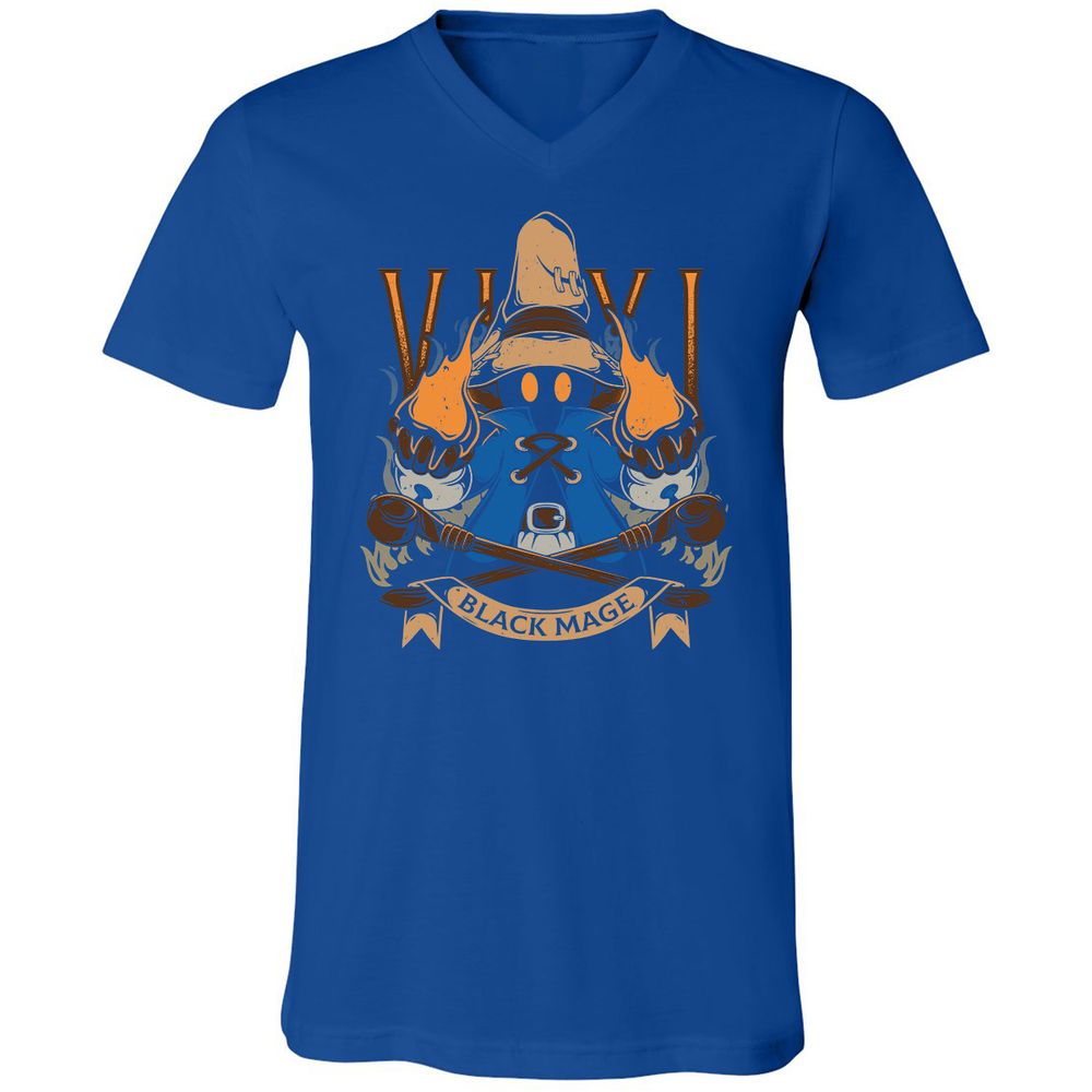 Unisex V-Neck T-Shirt - B7JLPEVA - True Royal - 4