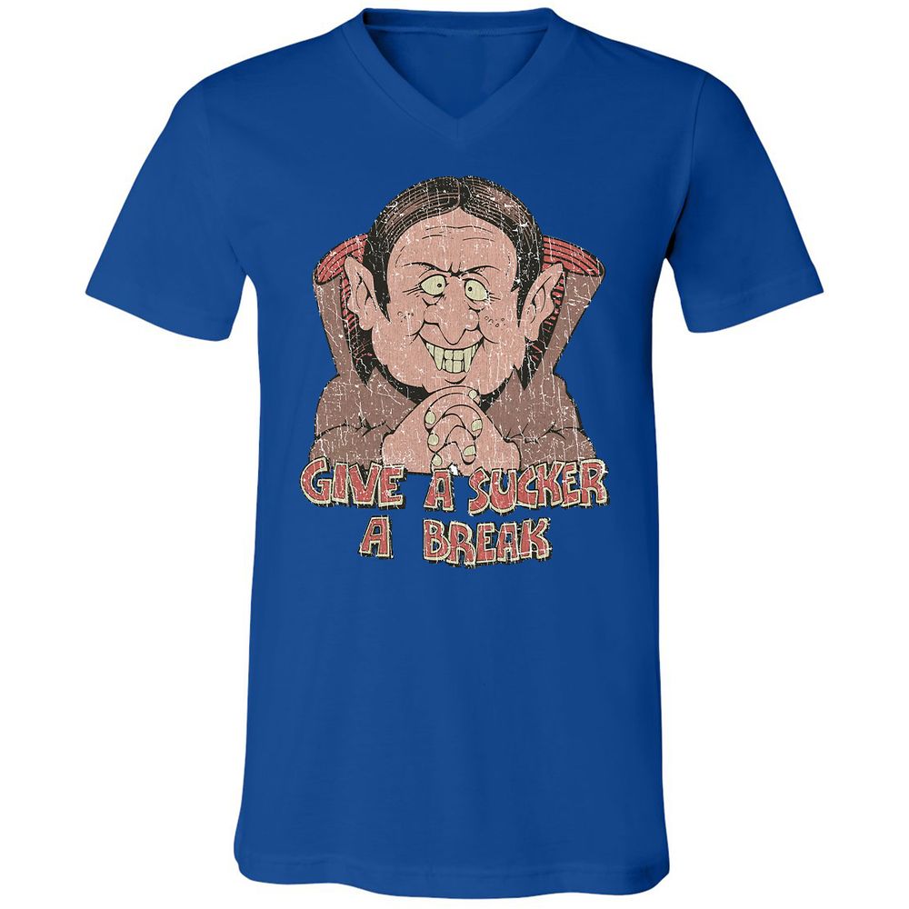 Unisex V-Neck T-Shirt - XUHY64K5 - True Royal - 4