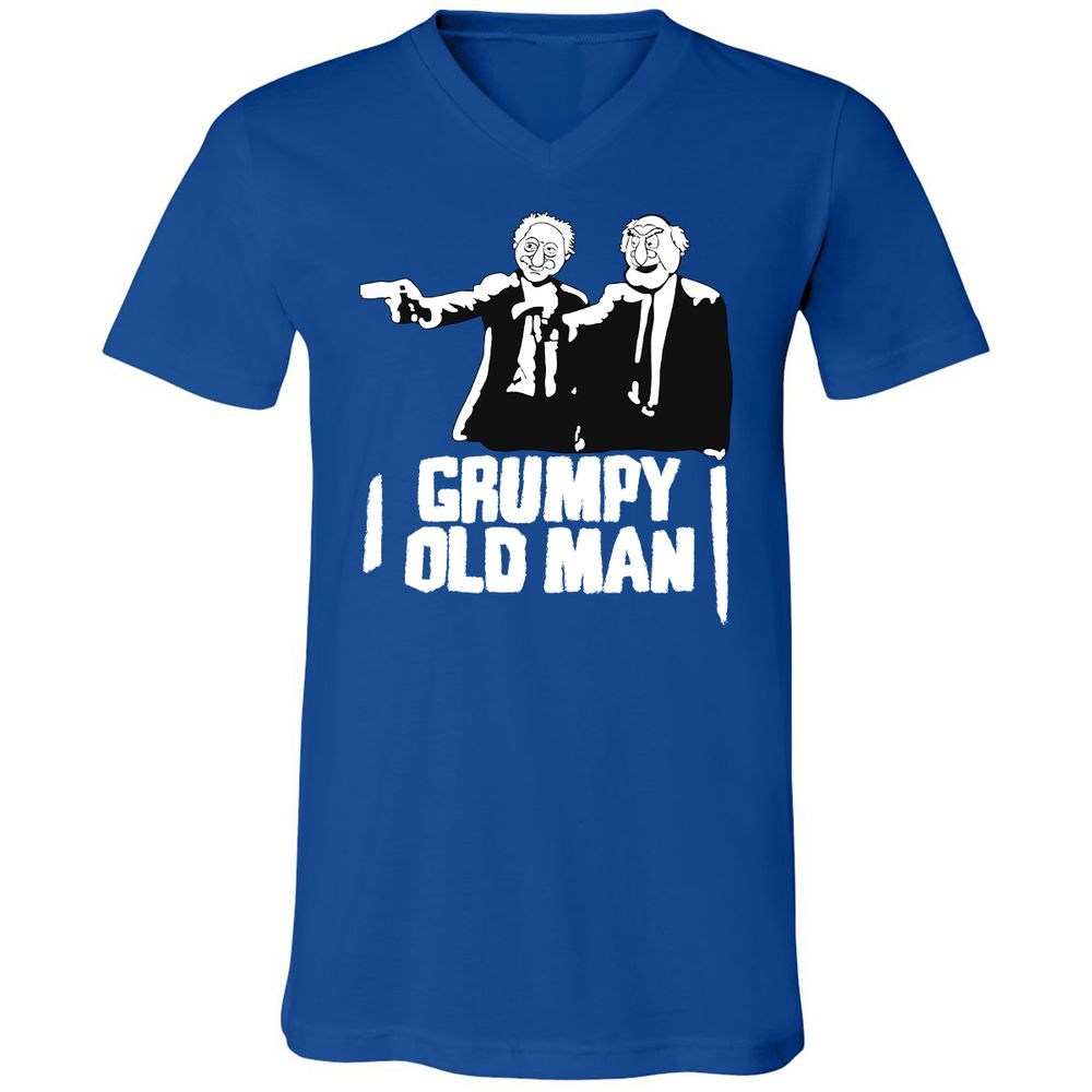 Unisex V-Neck T-Shirt - JQ1H69BQ - True Royal - 4
