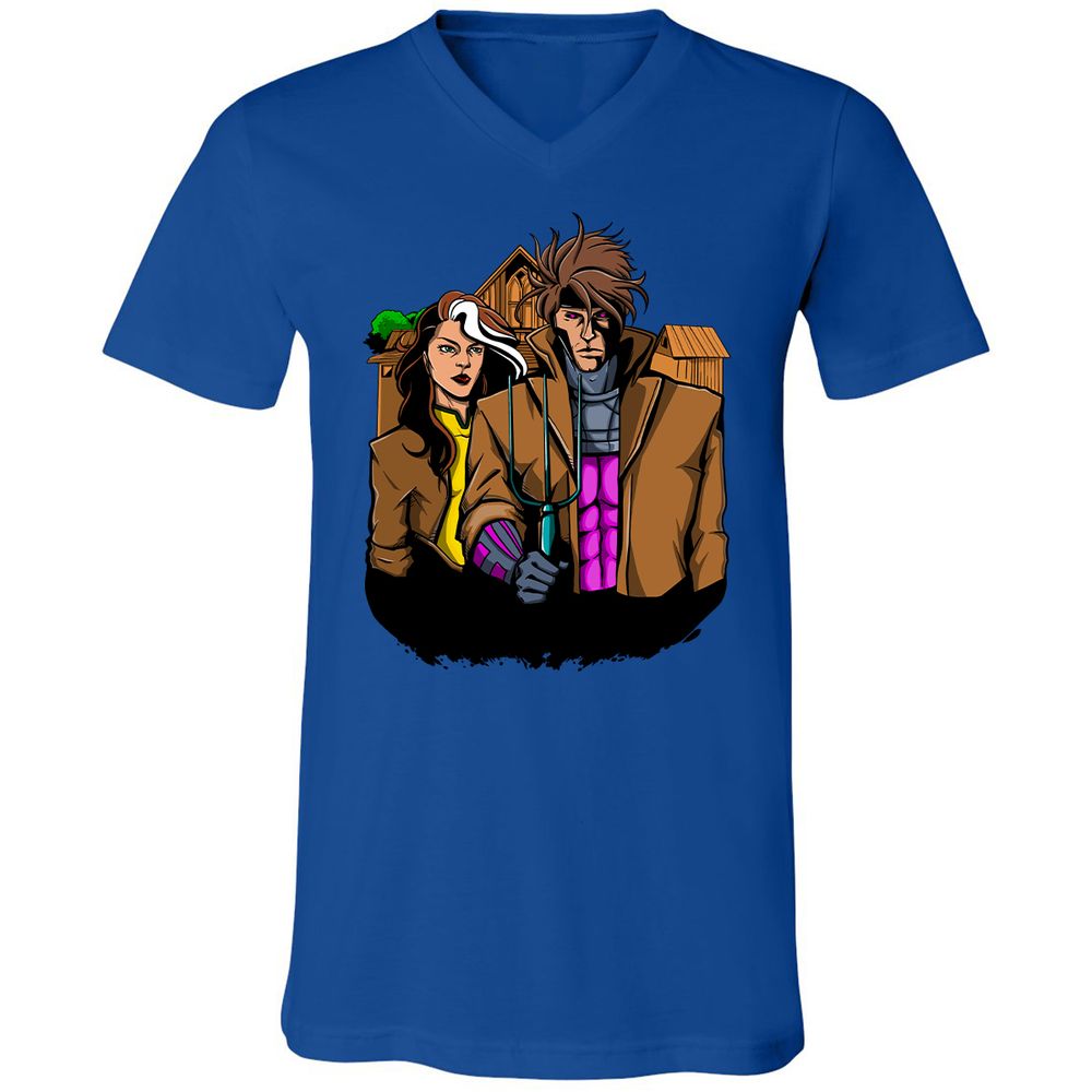 Unisex V-Neck T-Shirt - M2NGL48W - True Royal - 4