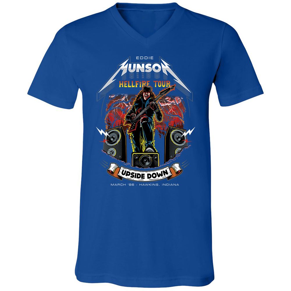 Unisex V-Neck T-Shirt - DTUK2314 - True Royal - 4