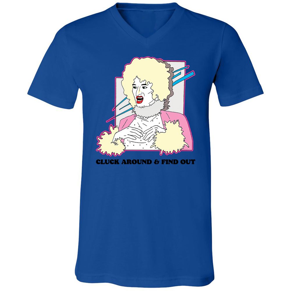 Unisex V-Neck T-Shirt - ZHEKAEQW - True Royal - 4