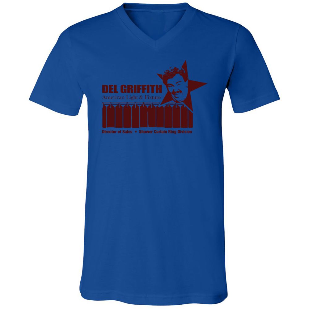 Unisex V-Neck T-Shirt - P96A8FZD - True Royal - 4