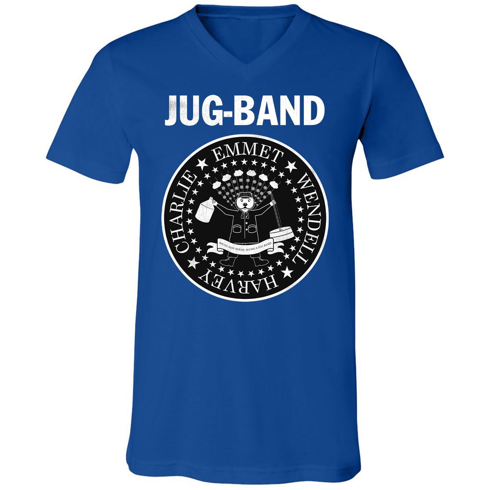 Unisex V-Neck T-Shirt - VHY3TU7U - True Royal - 4
