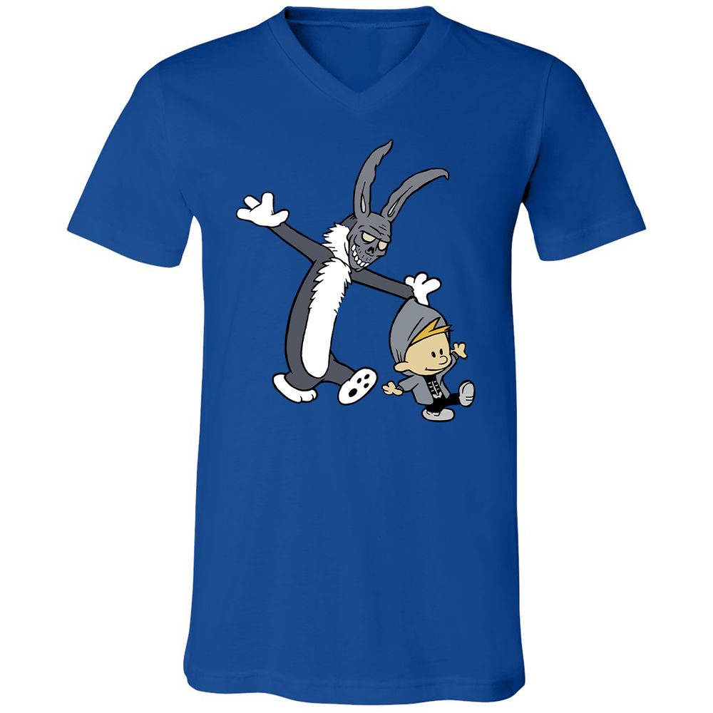 Unisex V-Neck T-Shirt - VQKHLLG6 - True Royal - 4