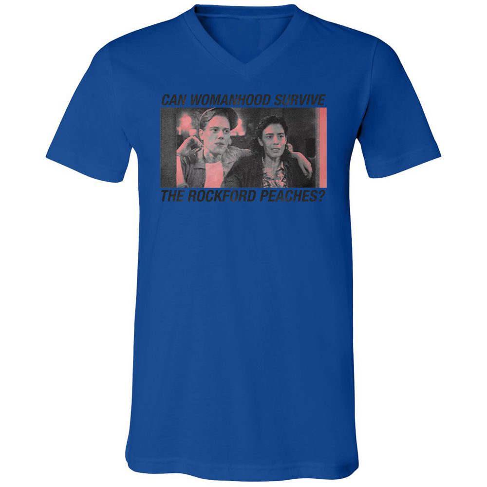 Unisex V-Neck T-Shirt - QVXSHU57 - True Royal - 4