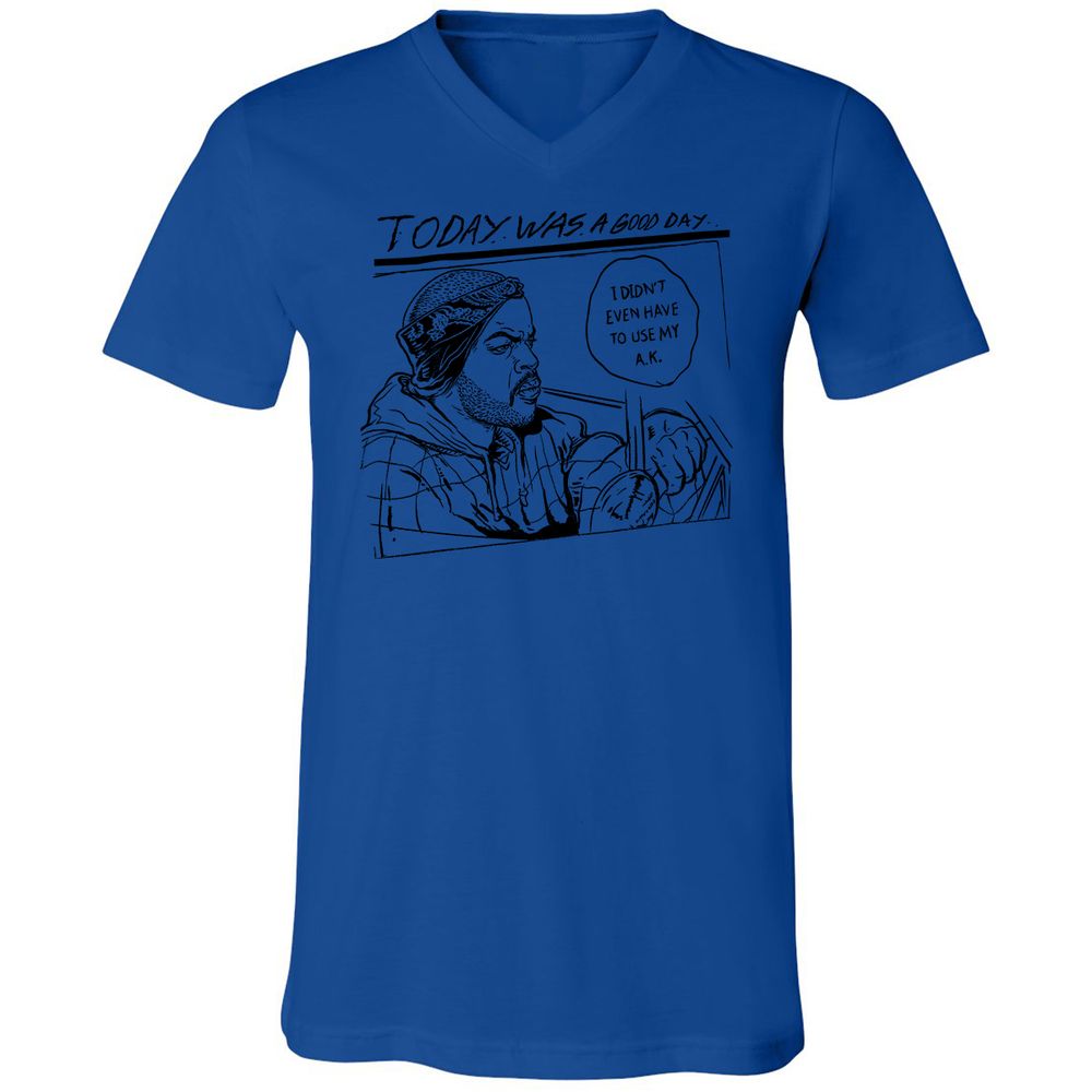 Unisex V-Neck T-Shirt - FKAZEEUL - True Royal - 4
