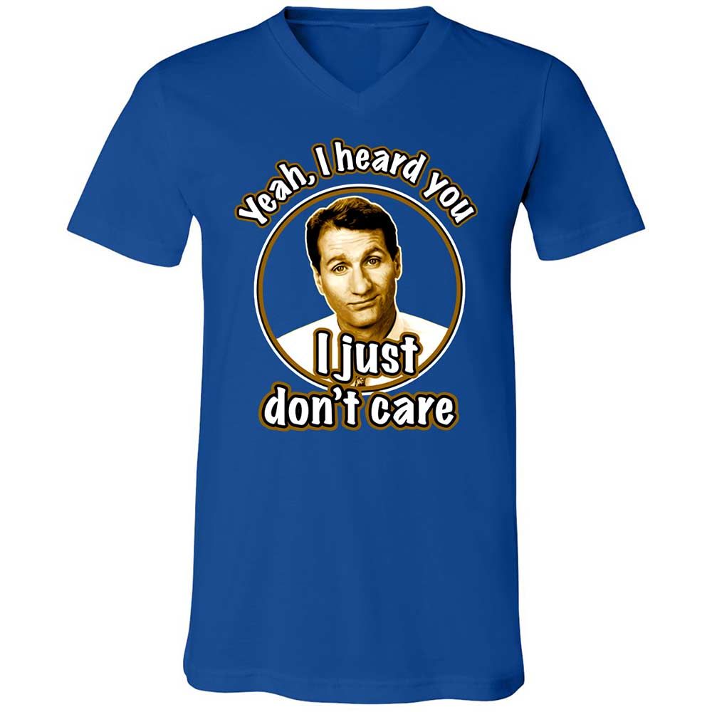 Unisex V-Neck T-Shirt - QQF6A3GS - True Royal - 4