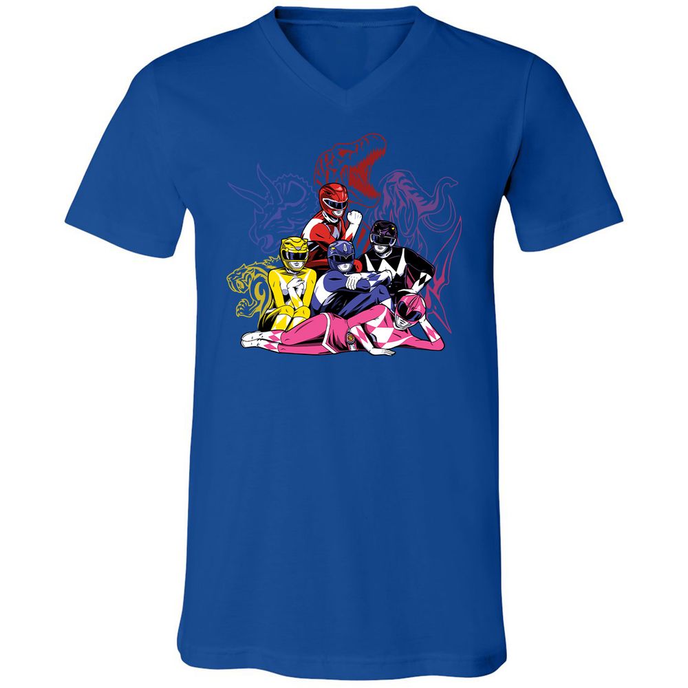 Unisex V-Neck T-Shirt - QYUWJPCK - True Royal - 4
