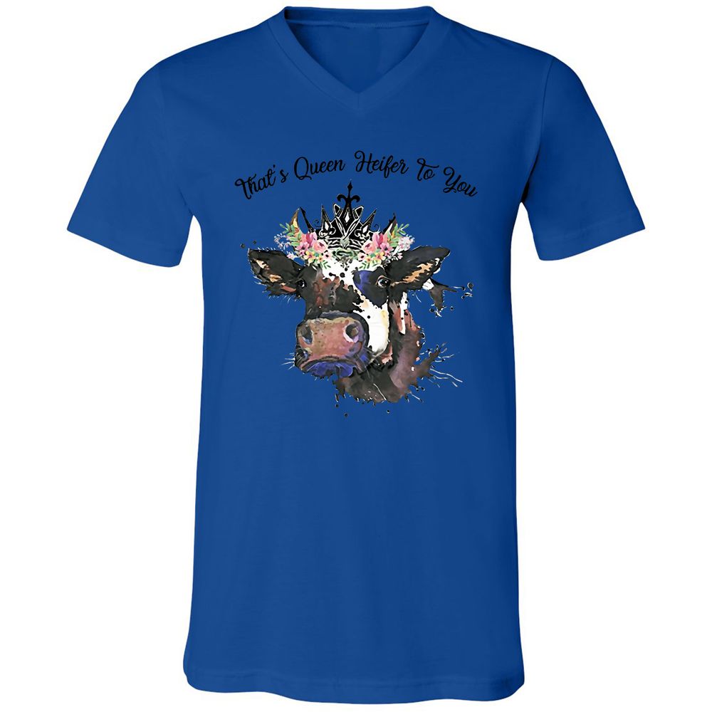Unisex V-Neck T-Shirt - JLHFM3WA - True Royal - 4