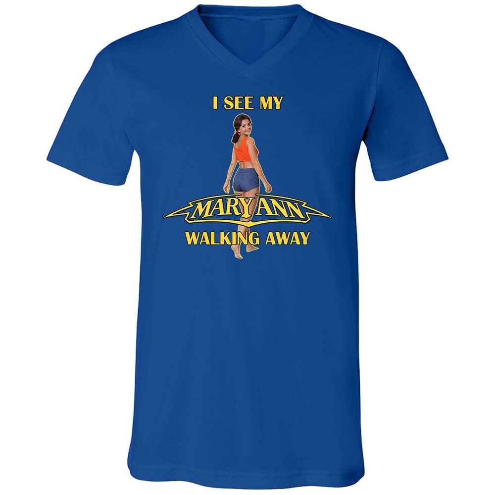 Unisex V-Neck T-Shirt - K8U6GMJ8 - True Royal - 4