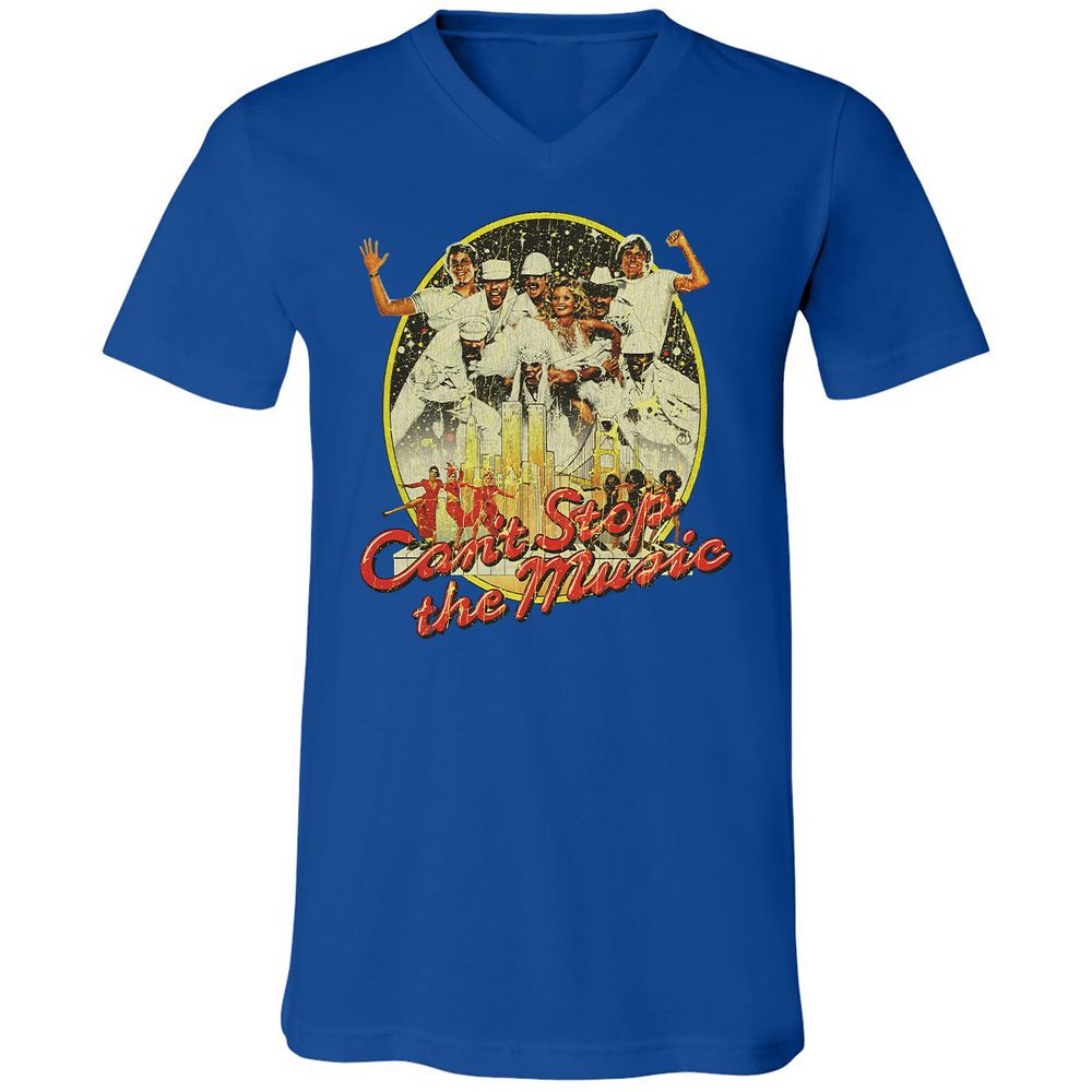 Unisex V-Neck T-Shirt - K2R1GJRP - True Royal - 4