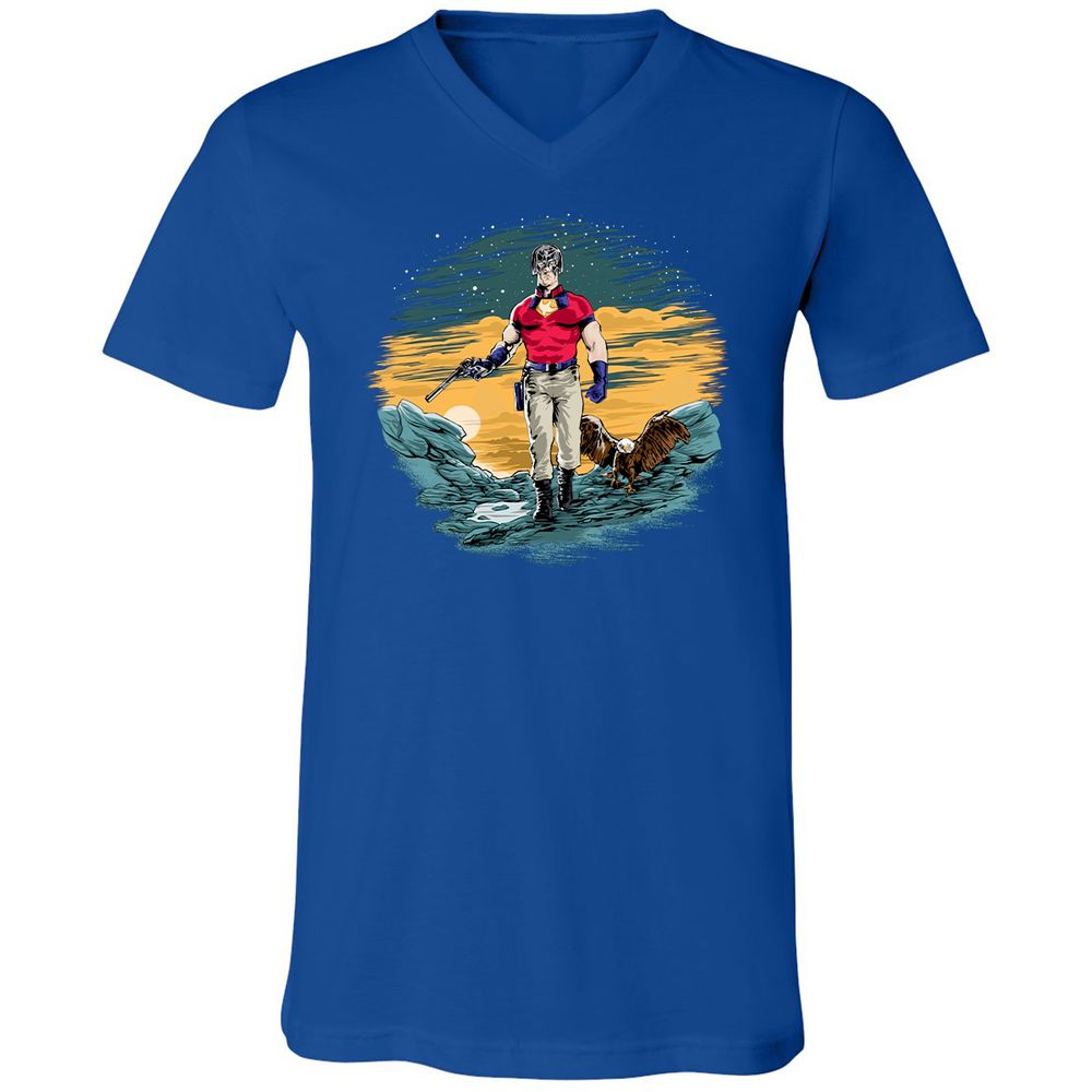 Unisex V-Neck T-Shirt - EGTFR1WN - True Royal - 4