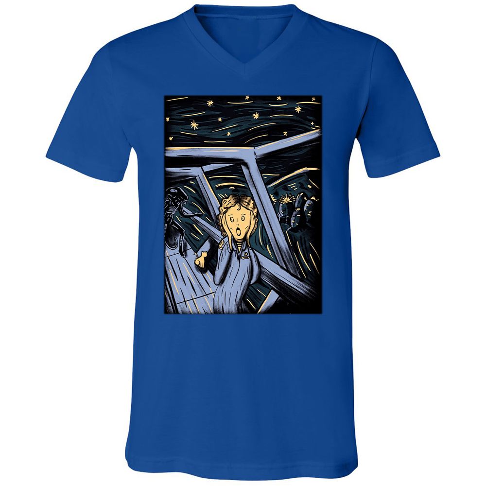 Unisex V-Neck T-Shirt - QLRJ3JAR - True Royal - 4