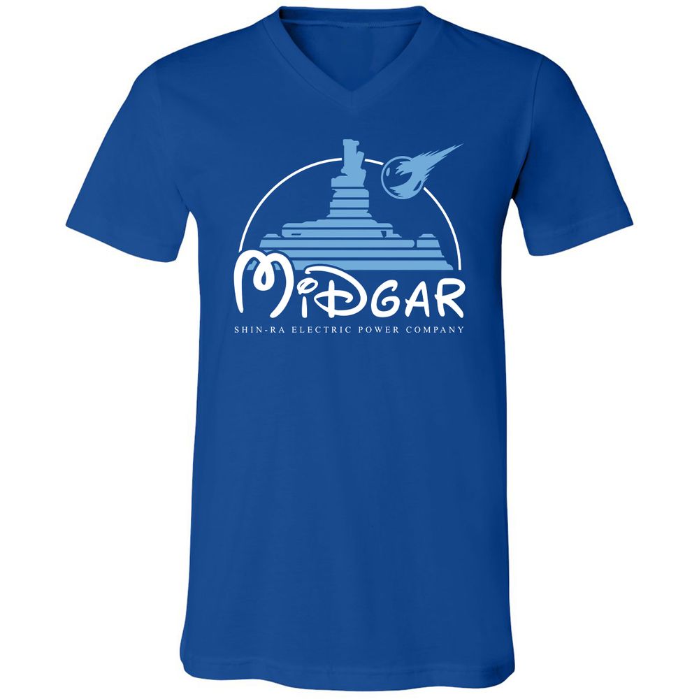 Unisex V-Neck T-Shirt - QW8YAVFE - True Royal - 4