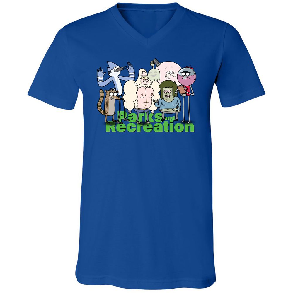 Unisex V-Neck T-Shirt - NX5JD1PC - True Royal - 4
