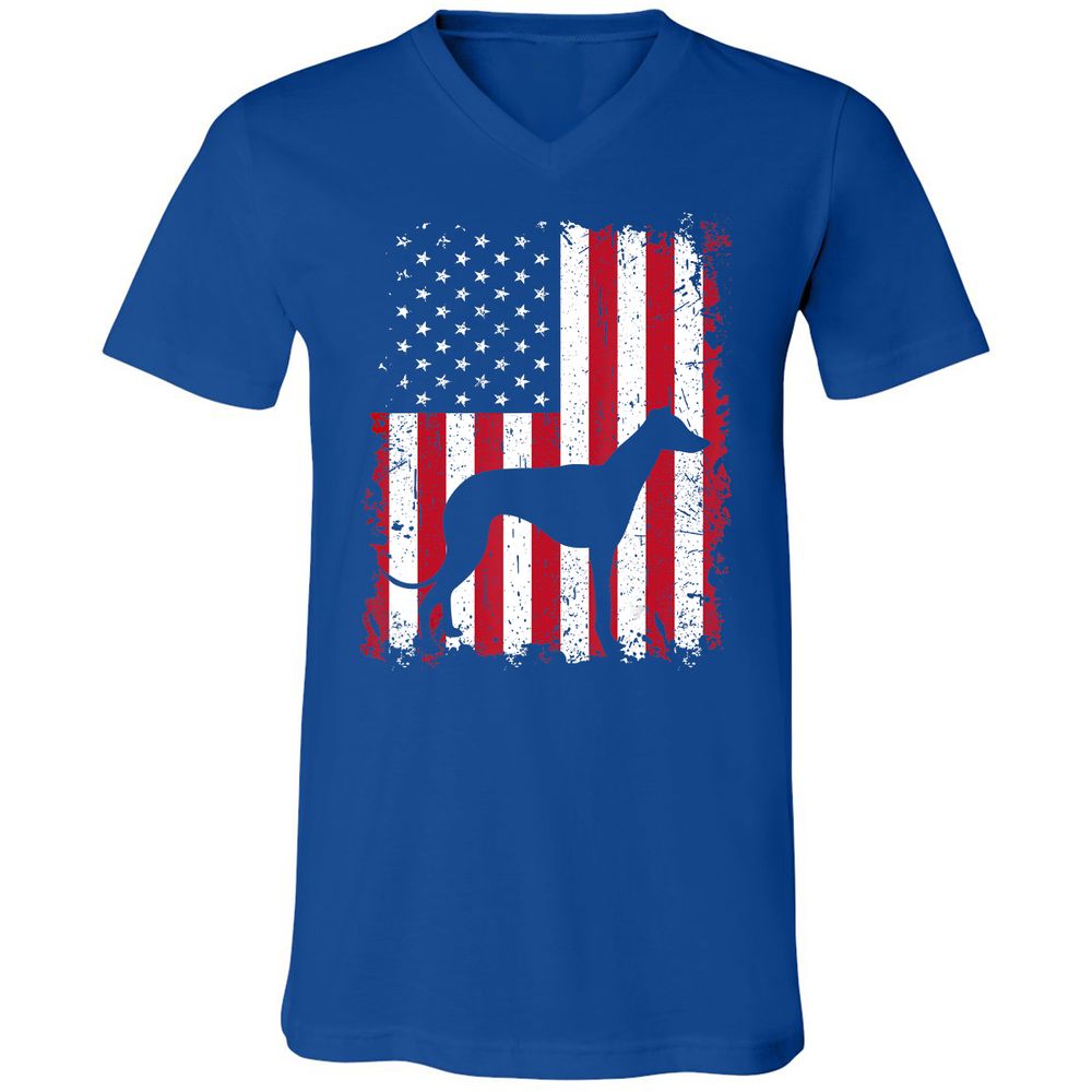 Unisex V-Neck T-Shirt - 1UV9HNRV - True Royal - 4