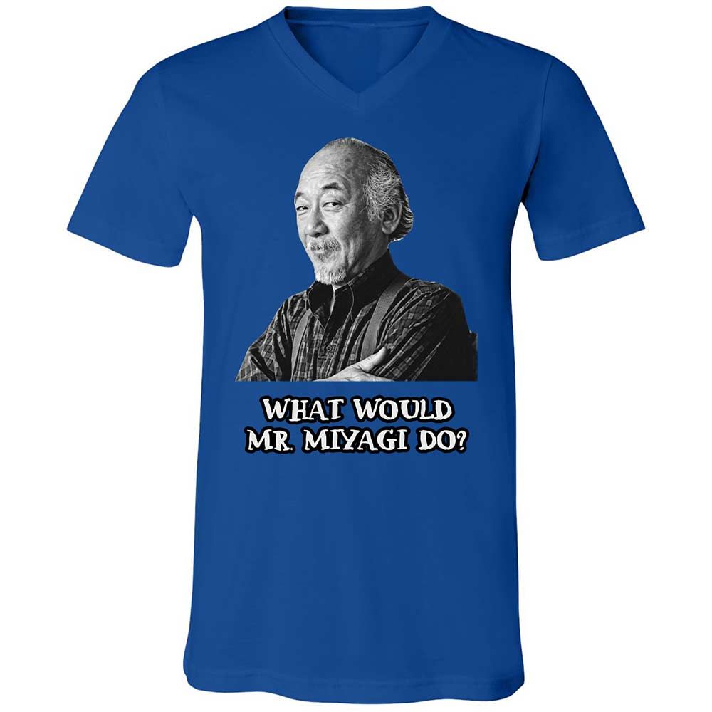 Unisex V-Neck T-Shirt - UKRZ7AXC - True Royal - 4