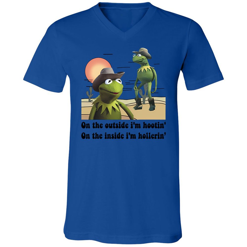 Unisex V-Neck T-Shirt - T7MH351G - True Royal - 4