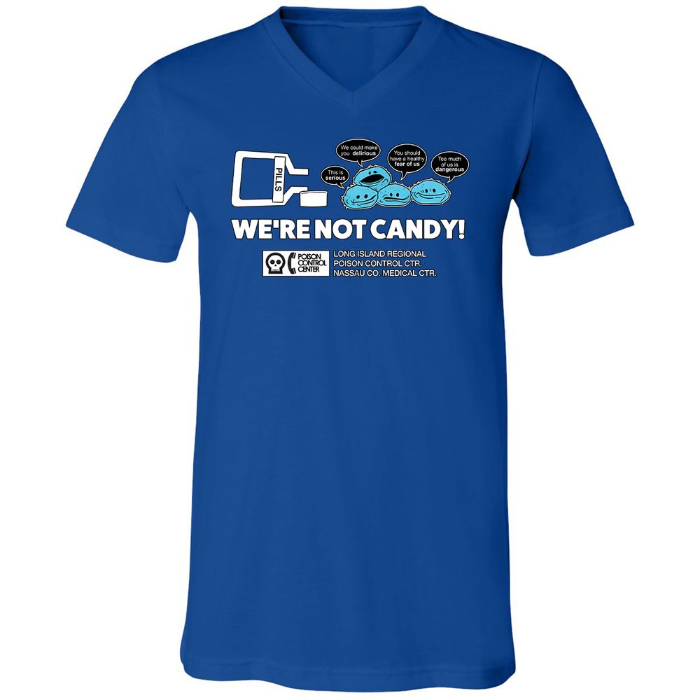 Unisex V-Neck T-Shirt - 8E3DPZKJ - True Royal - 4