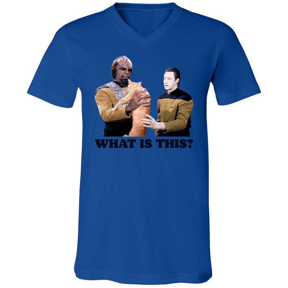 Unisex V-Neck T-Shirt - YKNF1RGE - True Royal - 4