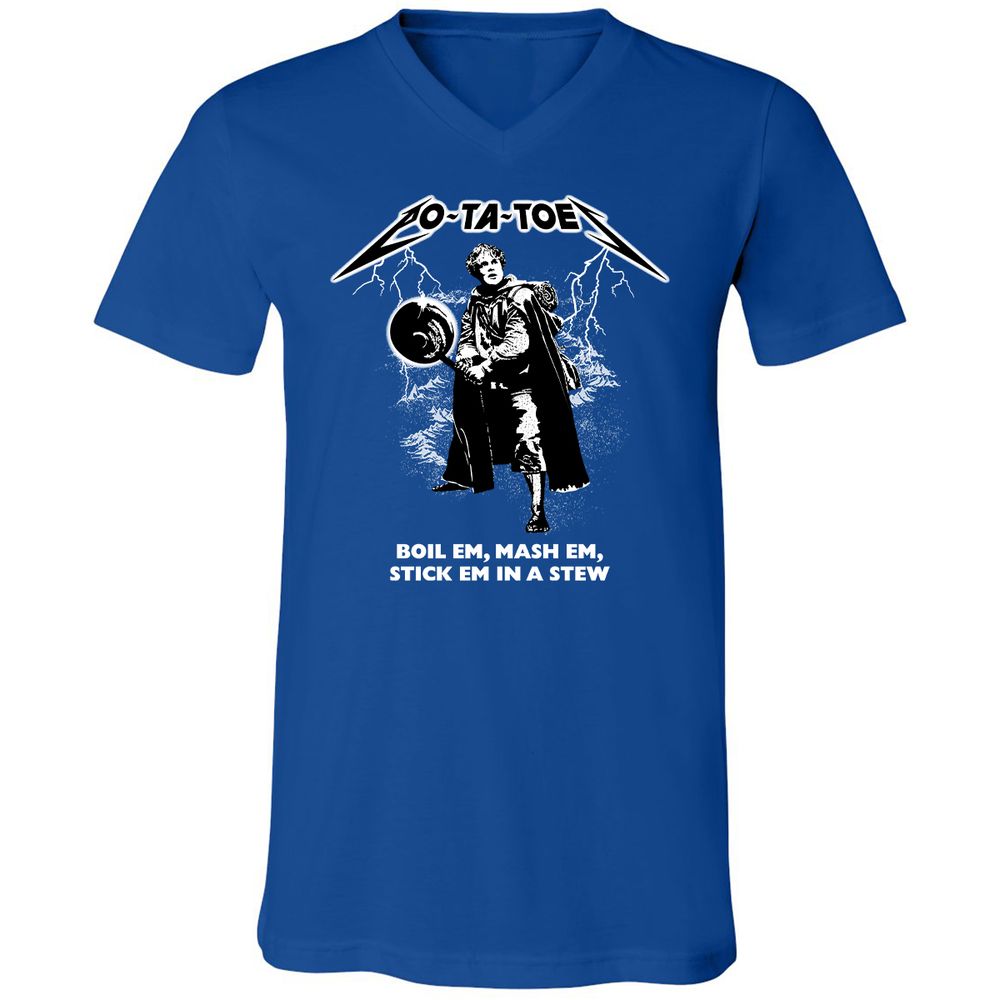 Unisex V-Neck T-Shirt - 92XCU967 - True Royal - 4
