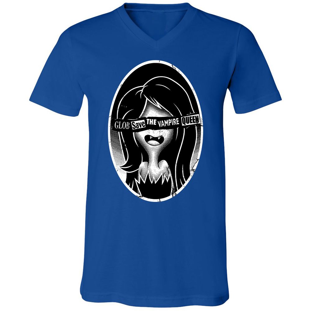 Unisex V-Neck T-Shirt - XGQY5MLQ - True Royal - 4
