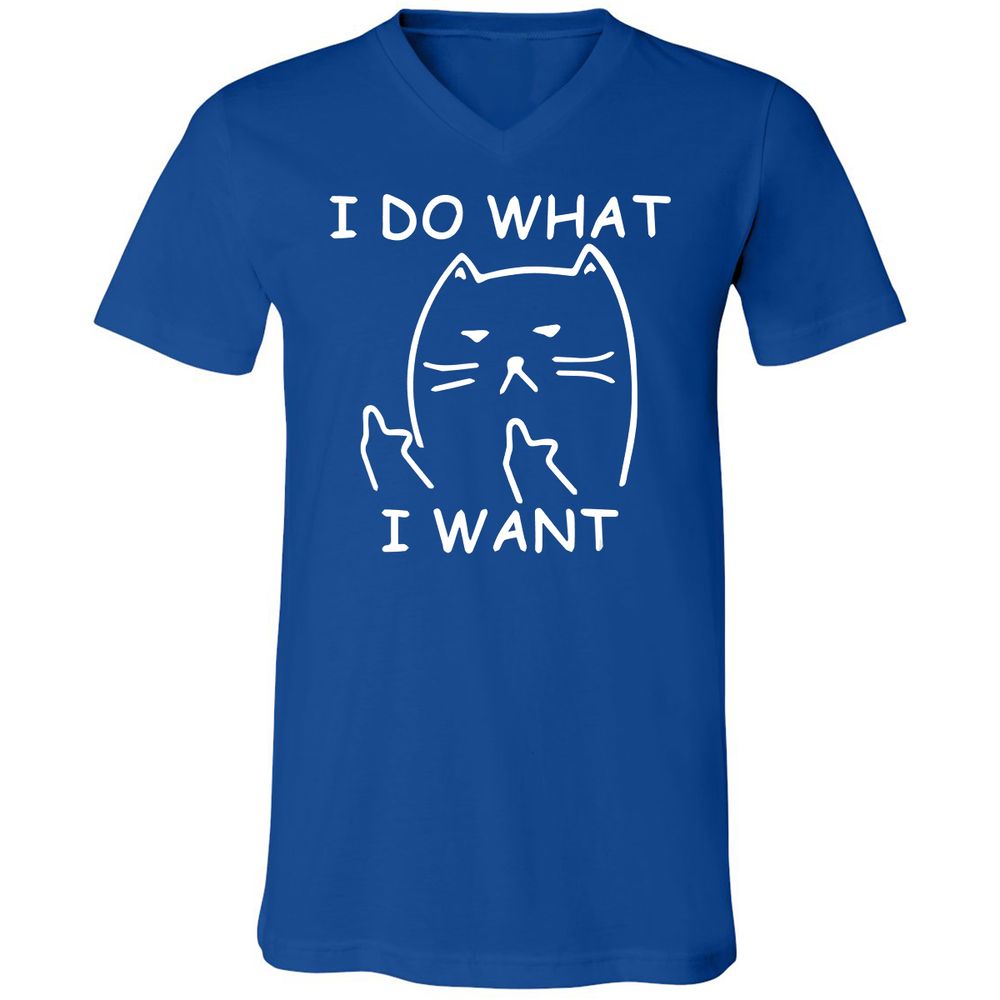 Unisex V-Neck T-Shirt - KYBC7HAG - True Royal - 4