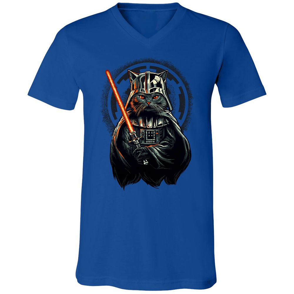 Unisex V-Neck T-Shirt - TE8RQSGW - True Royal - 4