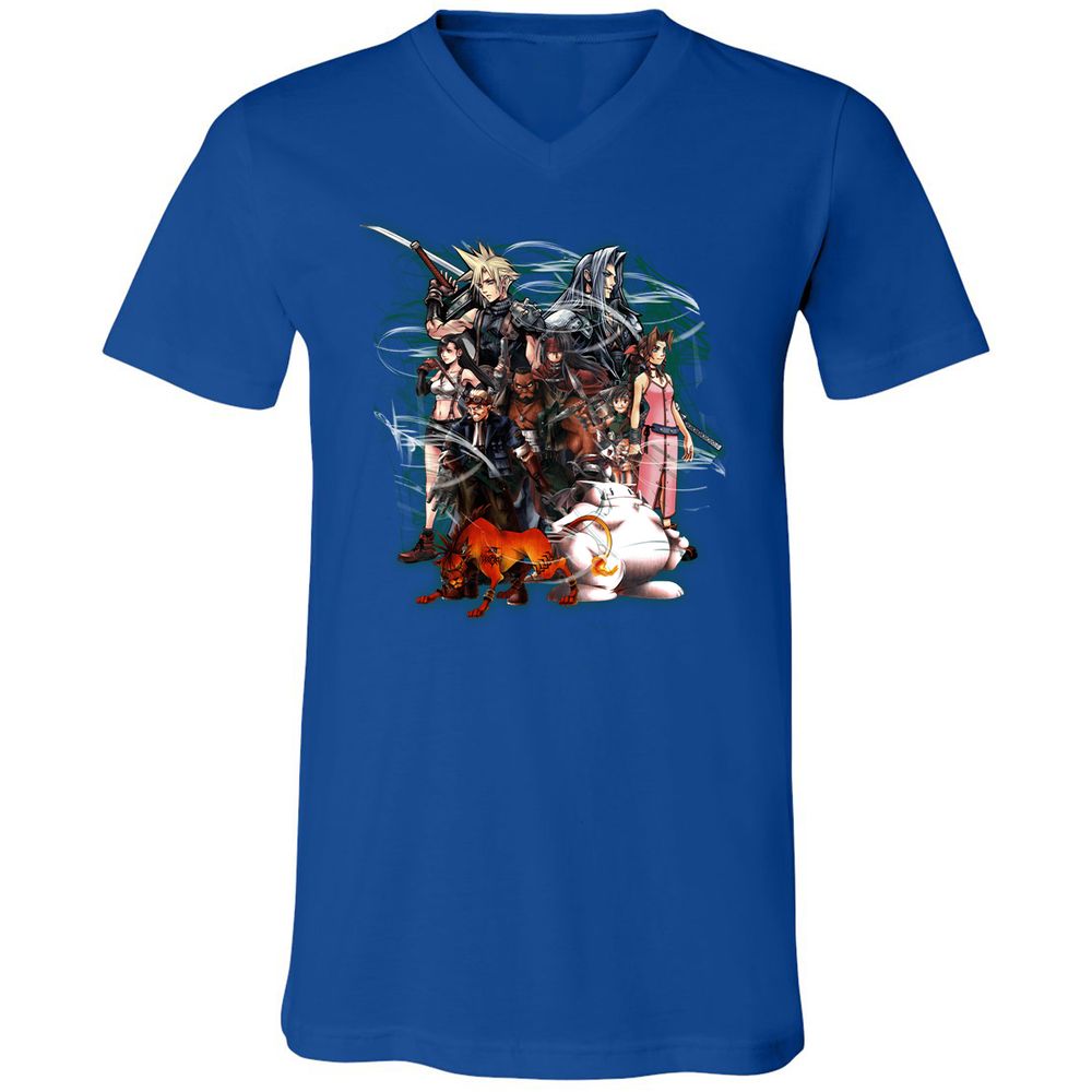 Unisex V-Neck T-Shirt - T1B15JH7 - True Royal - 4