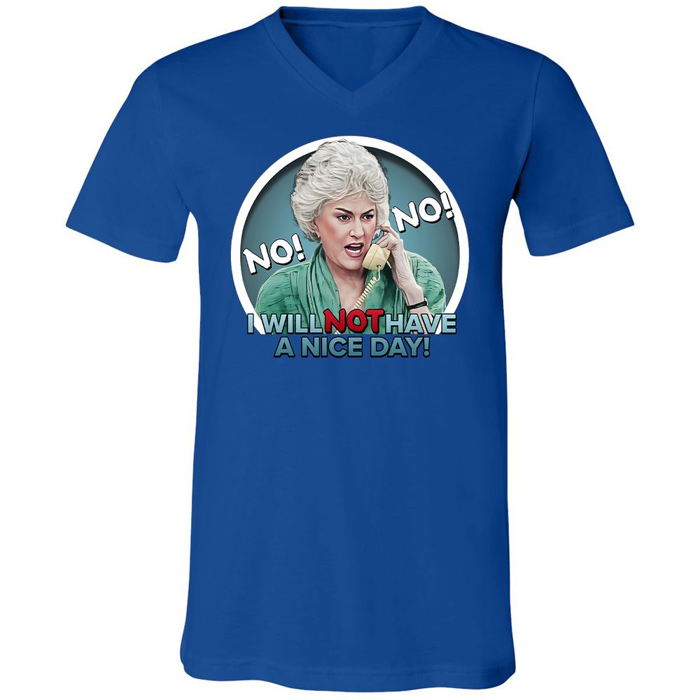 Unisex V-Neck T-Shirt - 9KC6FHHR - True Royal - 4