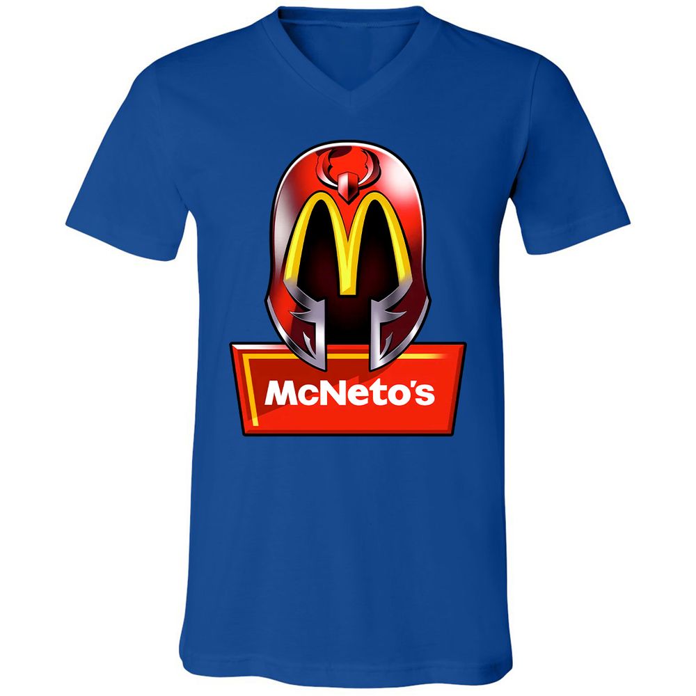 Unisex V-Neck T-Shirt - HYNFPWGR - True Royal - 4