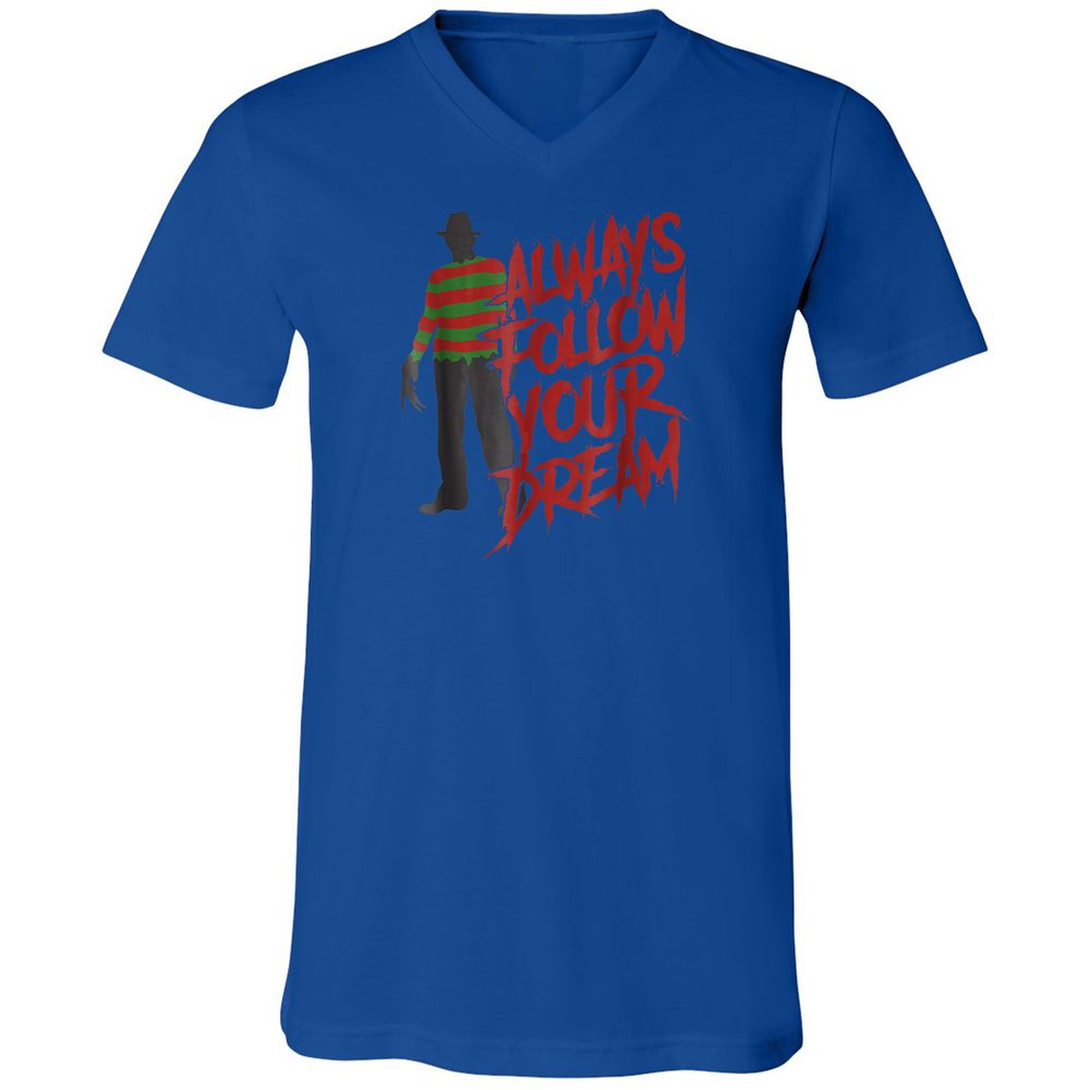 Unisex V-Neck T-Shirt - GDYDKJDM - True Royal - 4