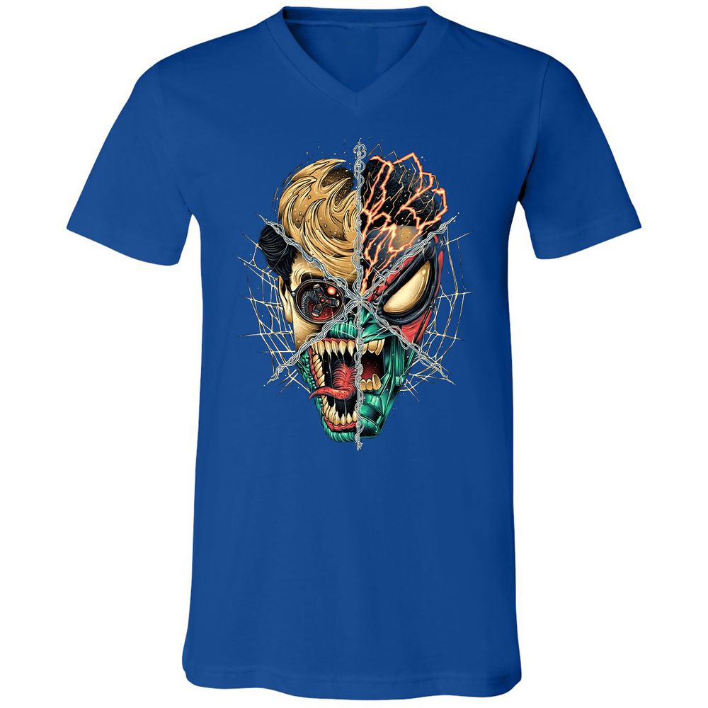 Unisex V-Neck T-Shirt - X1GMQ7E5 - True Royal - 4