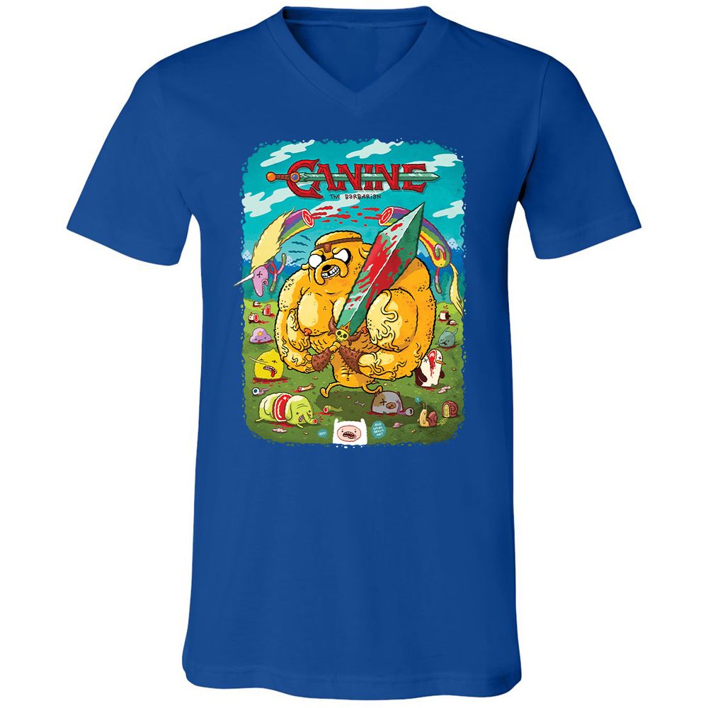 Unisex V-Neck T-Shirt - 4C6LXY9K - True Royal - 4