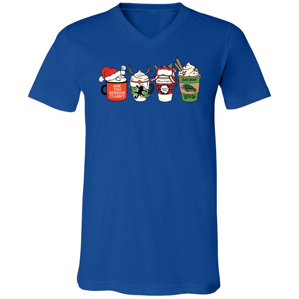 Unisex V-Neck T-Shirt - DUD7N2R2 - True Royal - 4
