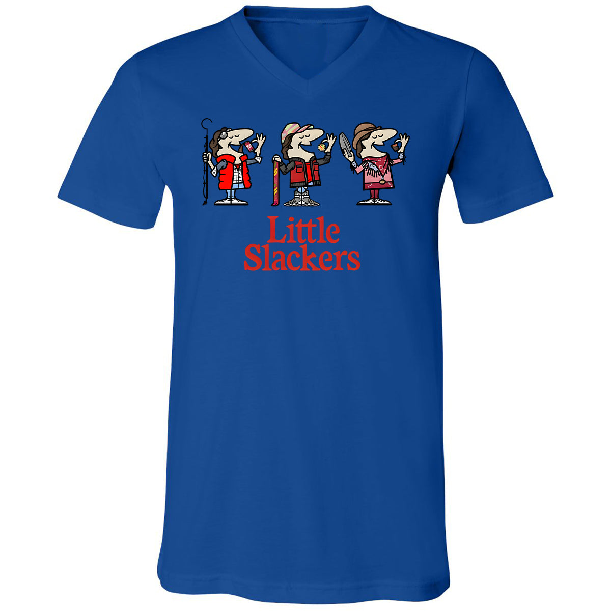 Unisex V-Neck T-Shirt - B1MFXL9A - True Royal - 4
