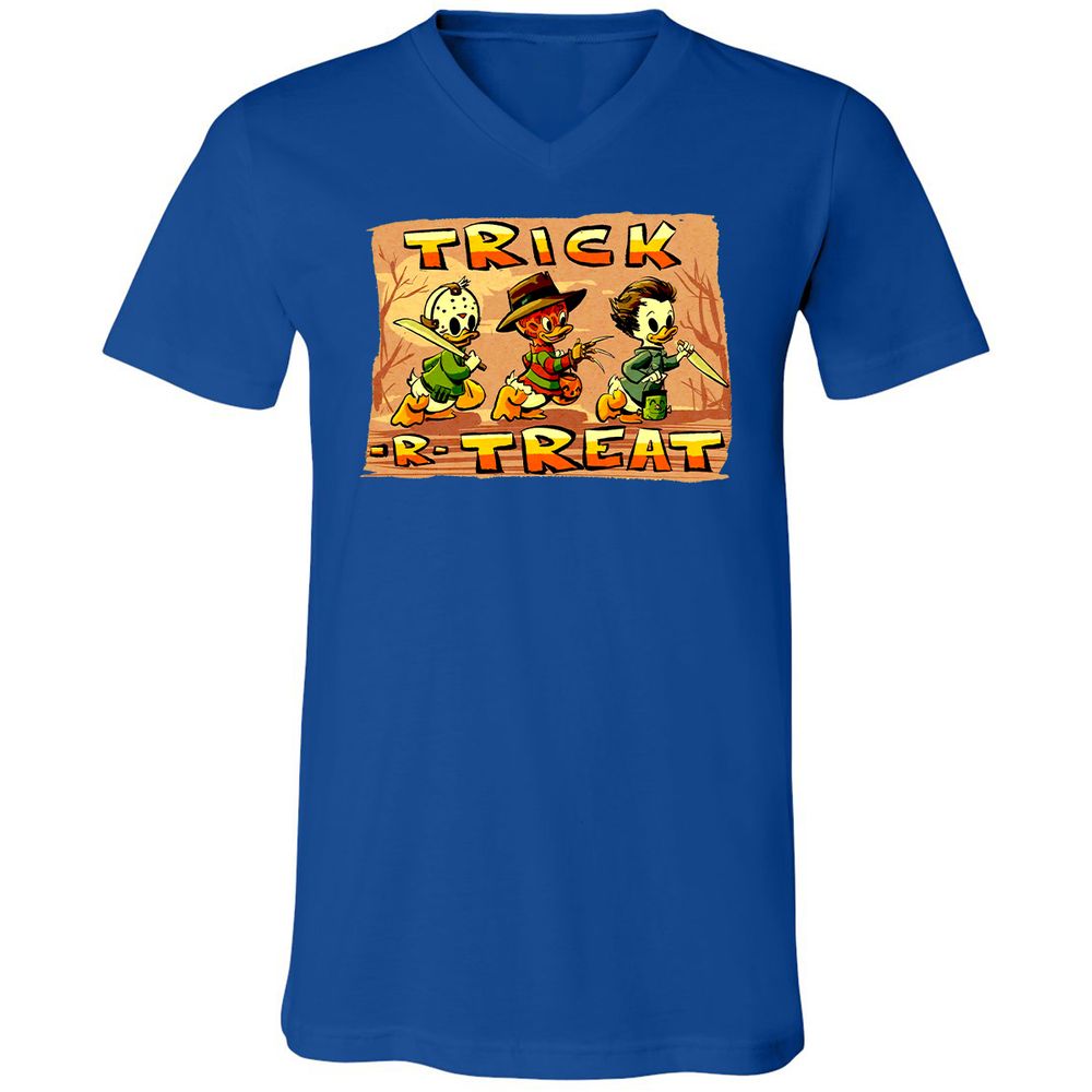 Unisex V-Neck T-Shirt - QVYT115R - True Royal - 4