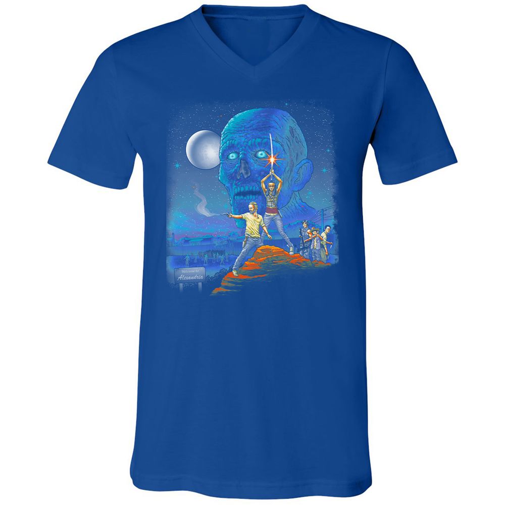 Unisex V-Neck T-Shirt - UL8U8CFB - True Royal - 4